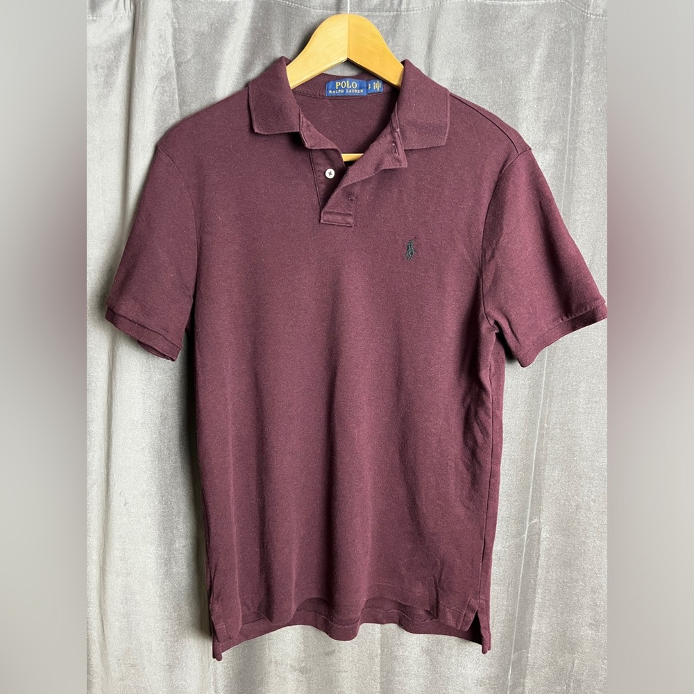 Polo Ralph Lauren Men's Deep Burgundy Polo Shirt - S